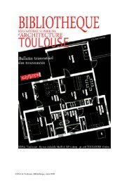 Bulletin nÂ°3, mars 2009 - Ecole nationale supÃ©rieure d'architecture ...