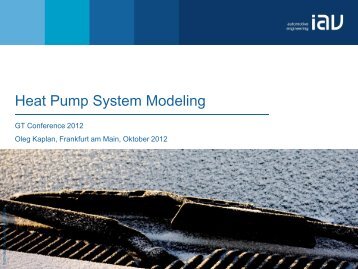 Heat Pump System Modeling