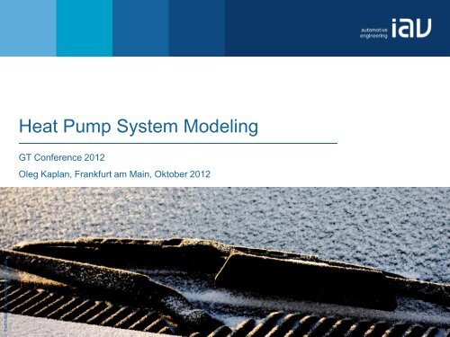 Heat Pump System Modeling