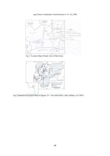 Continental J. Earth Sciences 3: 47 - 52, 2008 ... - Wilolud Journals