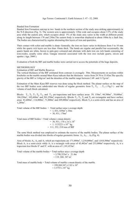 Continental J. Earth Sciences 3: 47 - 52, 2008 ... - Wilolud Journals