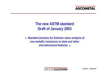 The new ASTM standard Draft of January 2003