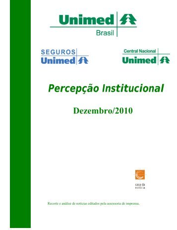 PercepÃ§Ã£o Institucional Dezembro/2010 - Unimed do Brasil