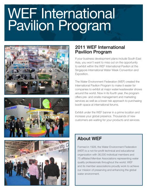 WEF International Pavilion Program - Water Environment Federation