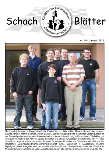 Vereinszeitung Nr. 14 - KÃ¶nigskinder HohentÃ¼bingen - Schachvereine