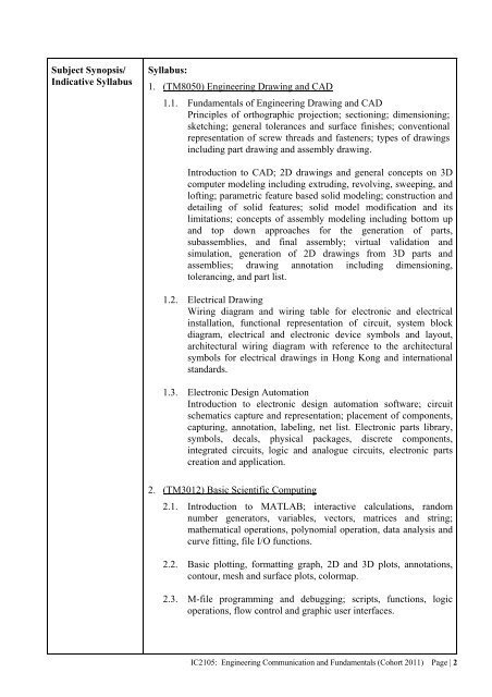 IC2105-Engineering Communication and Fundamentals