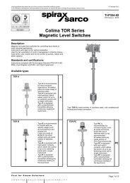 Colima TOR Series Magnetic Level Switches