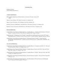 Curriculum Vitae/ Resume - McMaster University