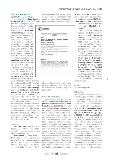 Revista Fedhemo nÂº 65 - Hemofilia