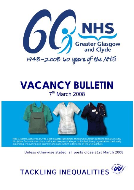 VACANCY BULLETIN - NHS Greater Glasgow and Clyde