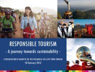 RESPONSIBLE TOURISM - Cape Town Tourism