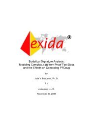 Statistical Signature Analysis: Modeling Complex Î»D(t) from ... - Exida