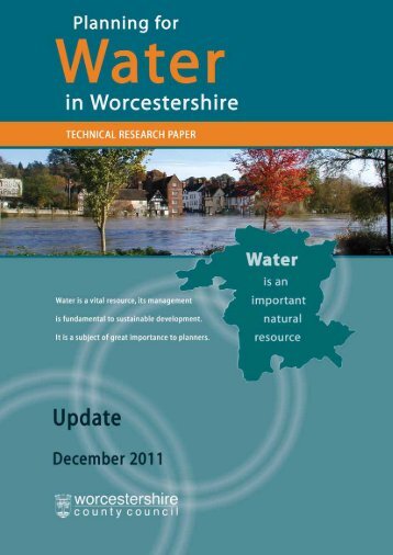 Planning for Water in Worcestershire Research Paper (PDF 1.1 KB)