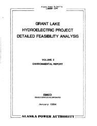 grant lake hydroelectric project detailed feasibility analysis