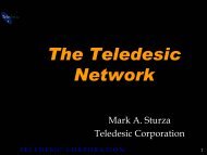 The Teledesic Network - 3C Systems Company