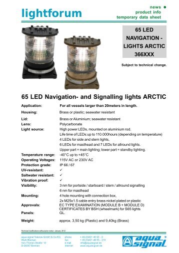 65 led navigation - lights arctic 366xxx - GET Ltd