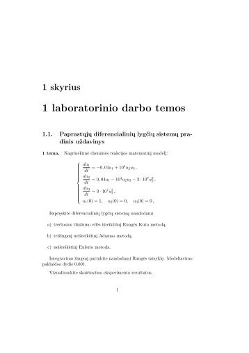 1 laboratorinis darbas