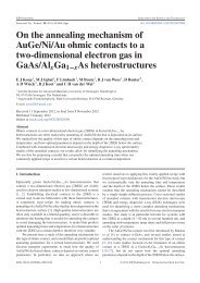 On the annealing mechanism of AuGe/Ni/Au ohmic contacts to a two ...