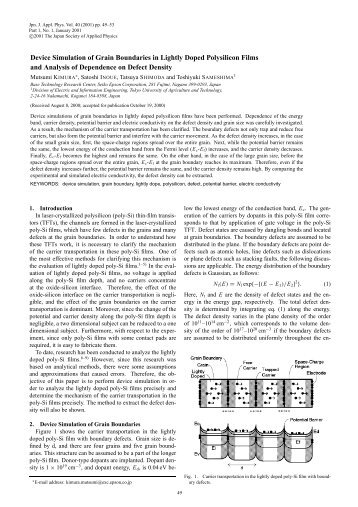 Device Simulation of Grain Boundaries in Lightly Doped Polysilicon ...