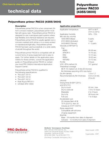 Polyurethane primer PAC33 - ABLE Aerospace Adhesives