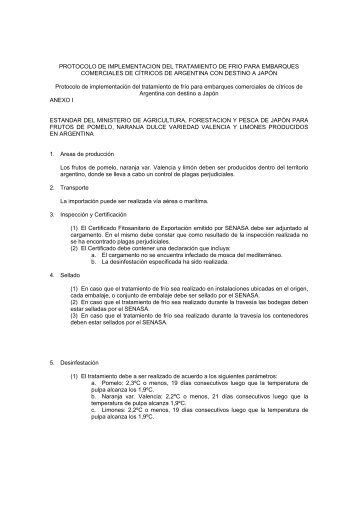 PROTOCOLO DE IMPLEMENTACION DEL ... - Senasa