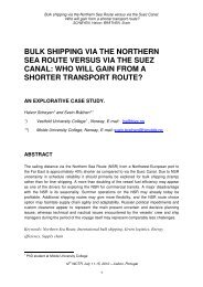 bulk shipping via the northern sea route versus via the suez canal