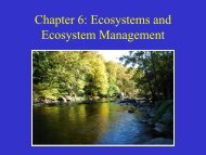 Chapter 6: Ecosystems and Ecosystem Management