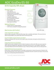 EcoDry ES-50 Spec Sheet - Steiner-Atlantic