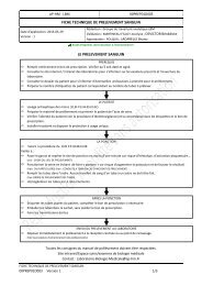 FICHE TECHNIQUE DE PRELEVEMENT SANGUIN LE ...