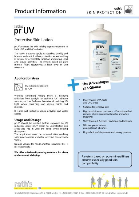 prUV product information (306.2 KB) - Ursula Rath GmbH & Co. KG