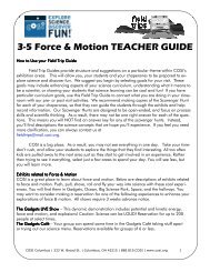 3-5 Force & Motion TEACHER GUIDE - COSI