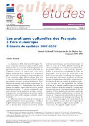 Les pratiques culturelles des FranÃ§ais Ã  l'Ã¨re numÃ©rique - Agence ...