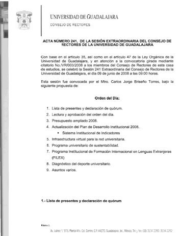 UNIVERSIDAD DE GUADALAJARA - Inicio