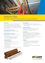 Snap on Pipe insulation for hot and cold pipes - Isover