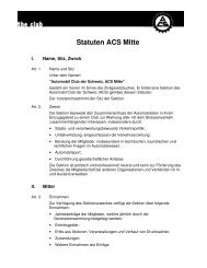 Statuten ACS Mitte - ACS Automobil-Club der Schweiz