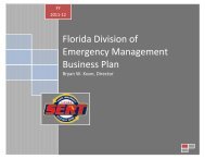 Florida Division of Emergency Management Business Plan