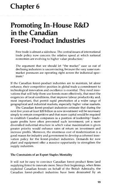 Technology and the Canadian Forest-Product Industries ... - ArtSites