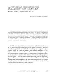 Alternancia y reconstrucción de la Constitución económica. Crónica ...