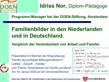 Familienbilder in den Niederlanden und in Deutschland