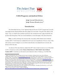 CASA Programs and Judicial Ethics Introduction - National CASA