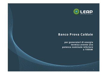 Banco Prova Caldaie - LEAP