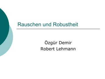 Rauschen und Robustheit