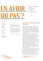 Etude sur les agents littéraires - Agence régionale du livre