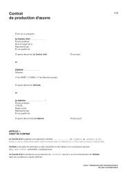 Contrat de production - Association franÃ§aise des rÃ©gisseurs d ...