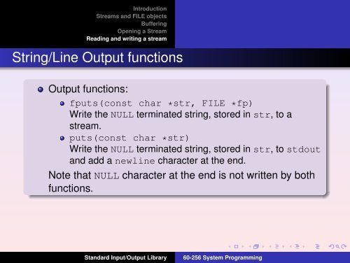 Standard Input/Output Library - University of Windsor