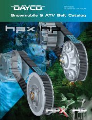 Snowmobile & ATV Belt Catalog - Dayco Products, LLC
