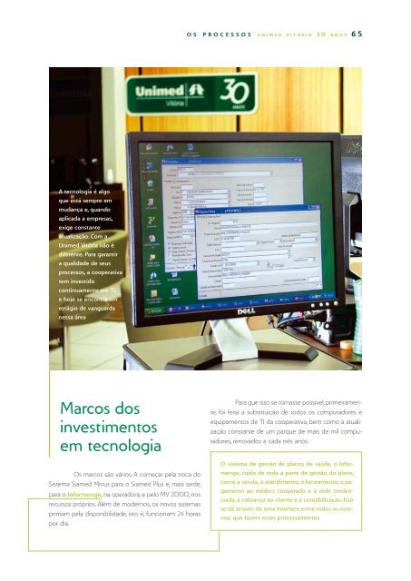 publicaÃ§Ã£o especial unimed vitÃ³ria 30 anos - Unimed do Brasil