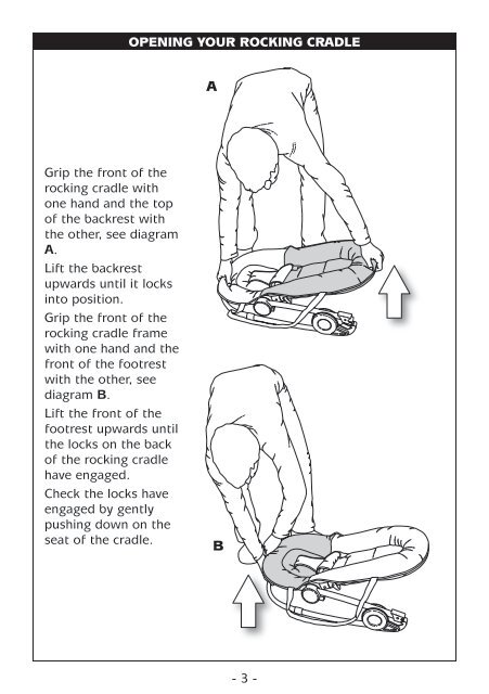 mamas and papas swinging crib instructions