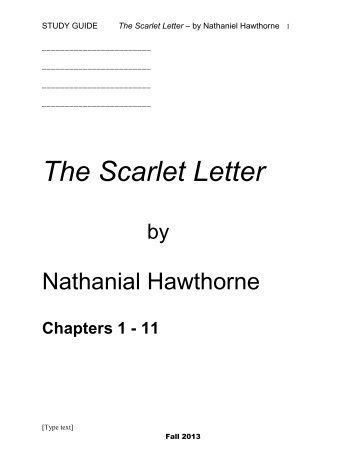 The Scarlet Letter Study Guide Ch 1-11