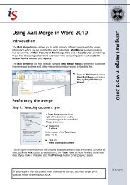 Using Mail Merge in Word 2010 - Docs.is.ed.ac.uk